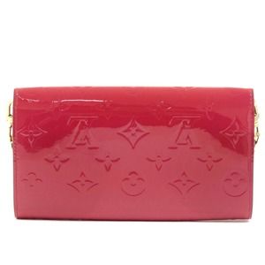 💎✨BEAUTIFUL✨💎 Louis Vuitton Vernis Portefeuille Sarah Chain Wallet Rose Indien